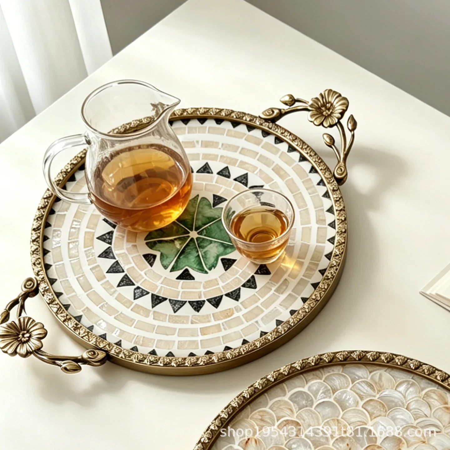 Luxury Skincare Tray - b7- new Chinese retro light luxury