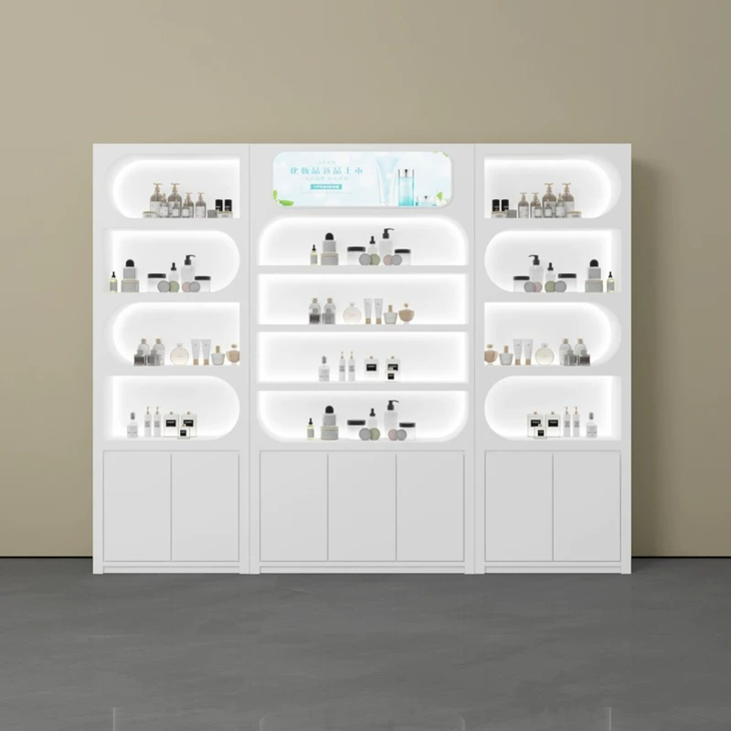 Luxury Skin Care - Nordic Minimalist Beauty Salon Display Cabinet