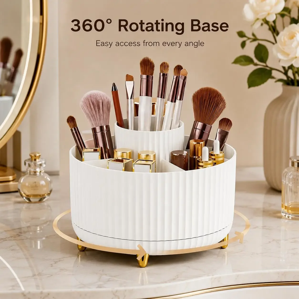 360 Rotating Makeup Organizer  - đánh giá và giá Luxury Skincare Box