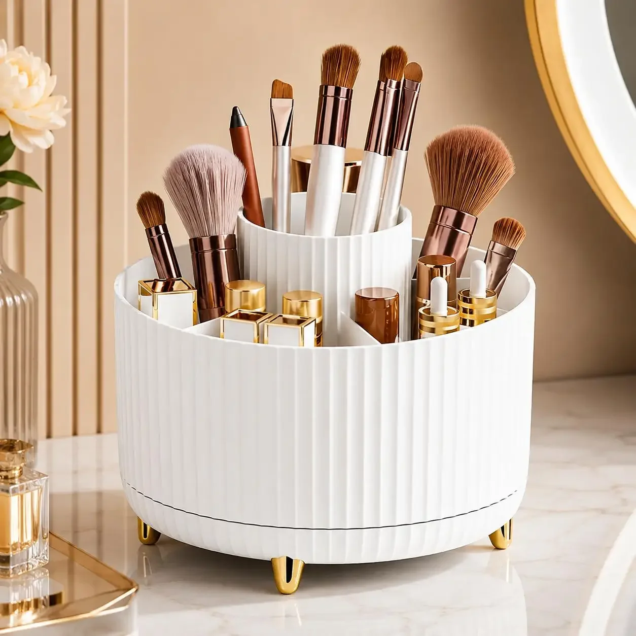 360 Rotating Makeup Organizer  - đánh giá và giá Luxury Skincare Box