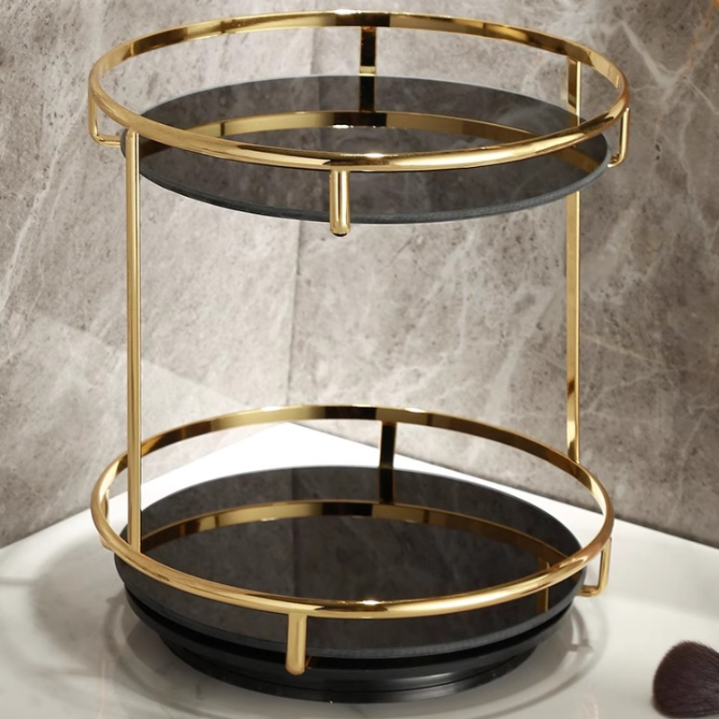 Brass Double-Tier Perfume Stor - đánh giá và giá Luxury Skincare Tray