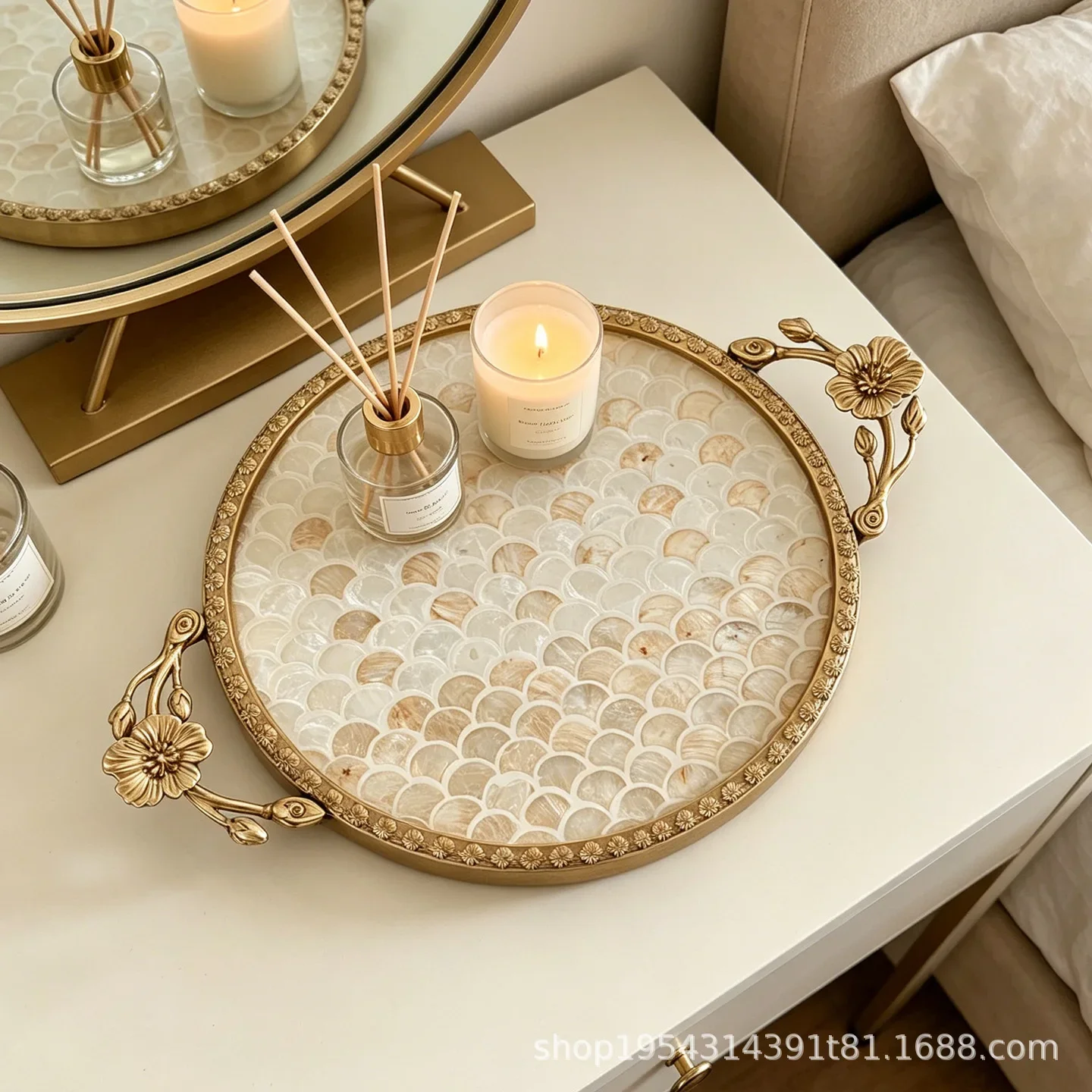 b7- new Chinese retro light lu - đánh giá và giá Luxury Skincare Tray